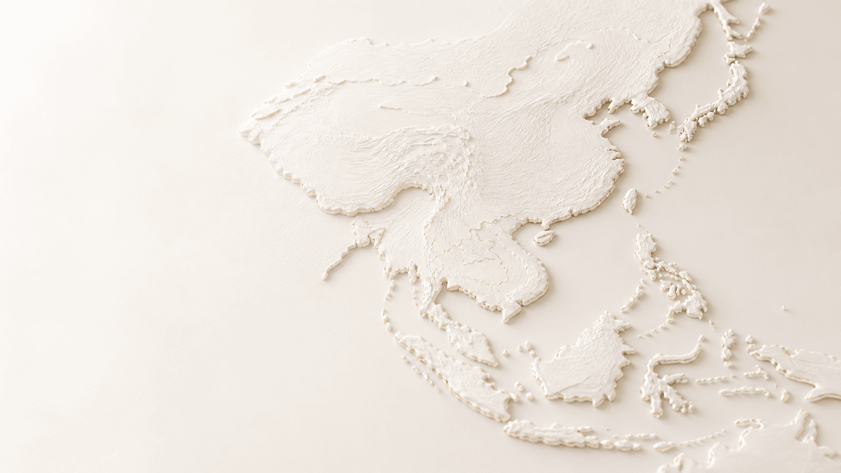 Relief map focused on Hong Kong and the Greater Bay Area
